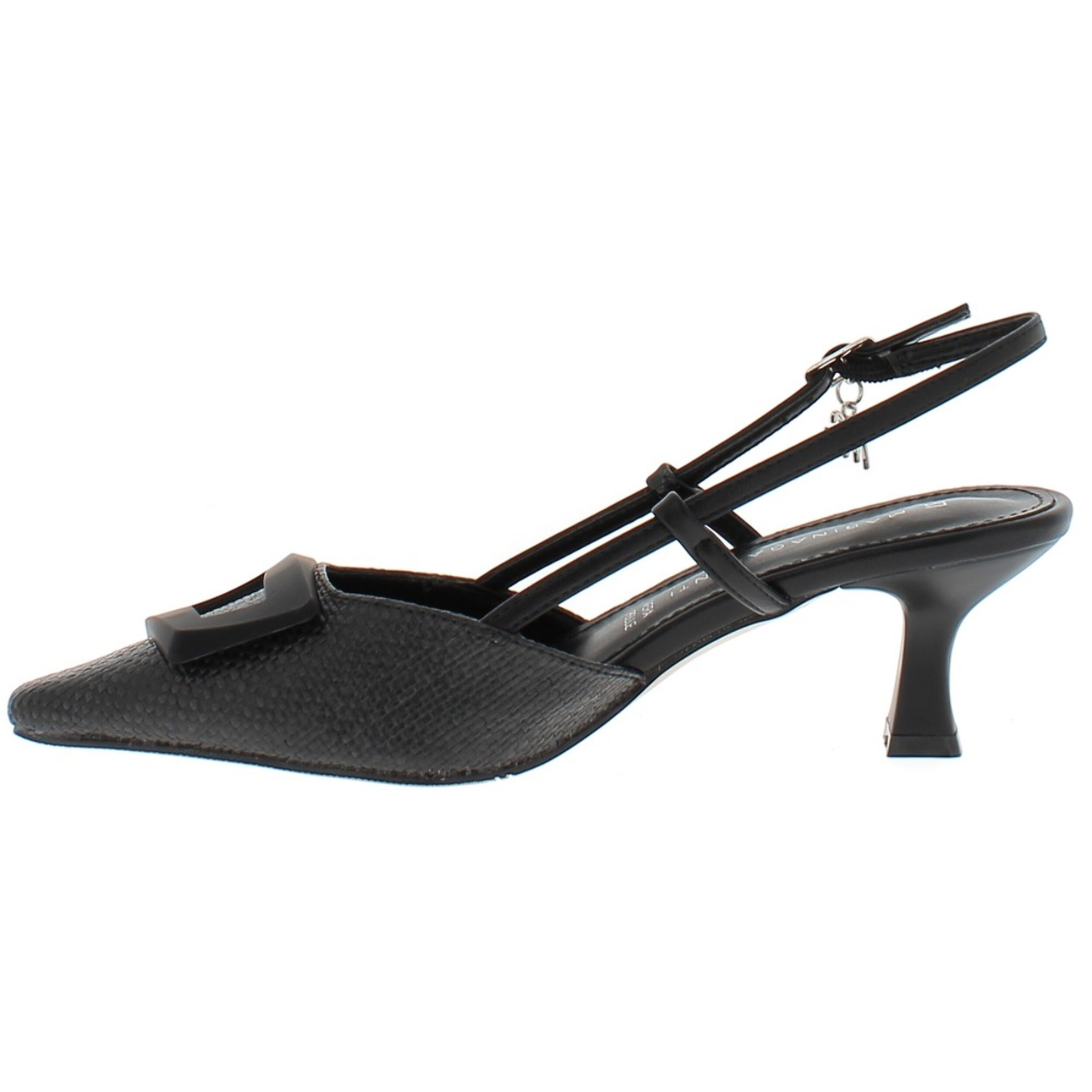 Marina Galanti Scarpe Donna Decollete Slingback Heeled 60 with Medal Horsebit MG 1A124 Black