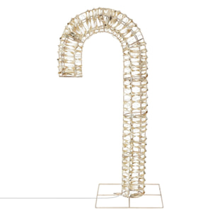 bastón de caramelo luminoso de marco dorado con 400 micro led 34x10x75cm