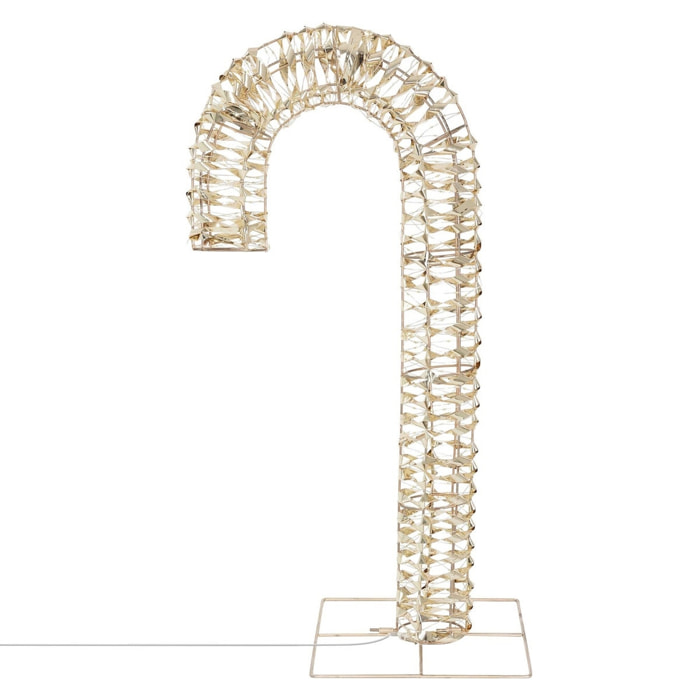 bastón de caramelo luminoso de marco dorado con 400 micro led 34x10x75cm