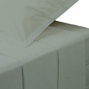 Drap plat percale vert 180x290cm