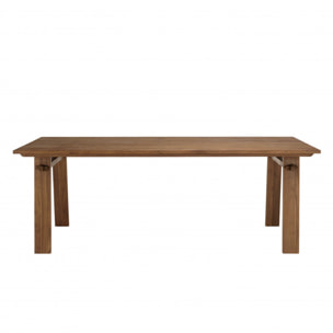 ALIDA - Table à manger rectangulaire 220x90cm en bois de teck recyclé