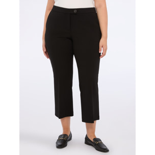 Fiorella Rubino - Pantalones kick flare de tejido elástico - Negro