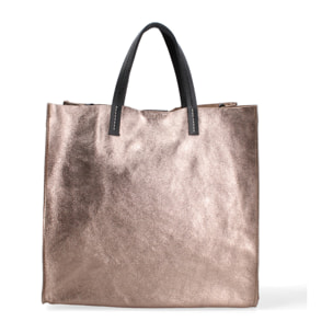 Borsa a mano da donna Made in Italy - Modello Ereva - 100% pelle - 34.5 x 32.0 x 17.0 cm