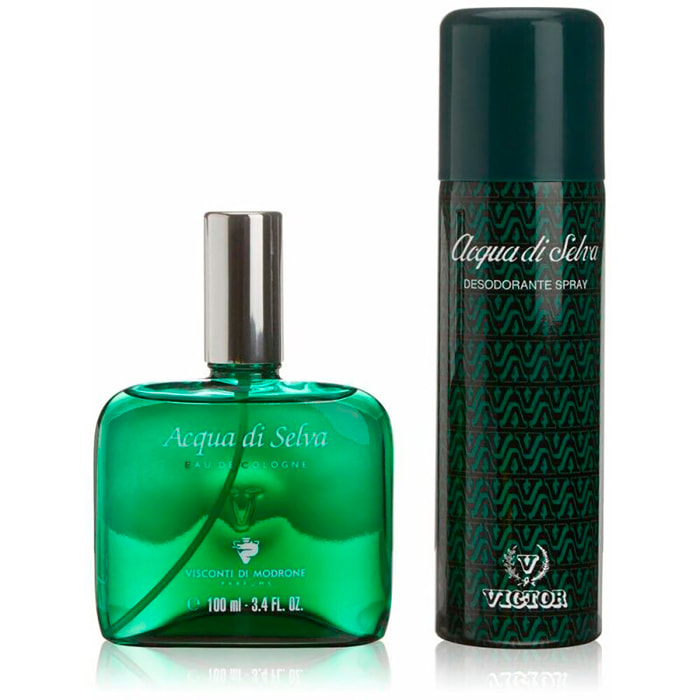 VICTOR - Set Selva Eau De Toilette + Deodorante - Uomo - 100 ML + 200 ML