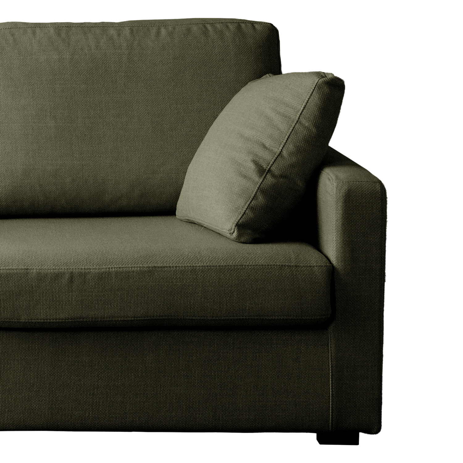 Canapé droit 3 places vert BASTIEN