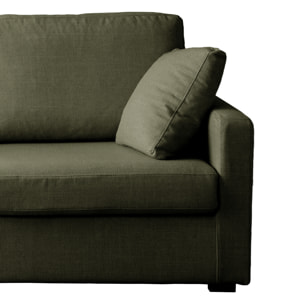 Canapé droit 3 places vert BASTIEN