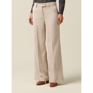 Oltre - Pantaloni palazzo in velluto a coste - Beige