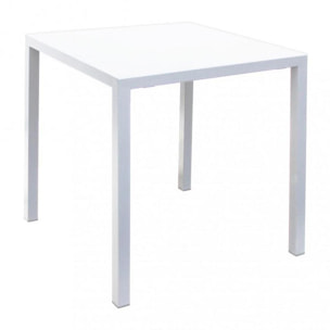 Tavolo MARSIGLIA in metallo bianco 70x70 cm, impilabile