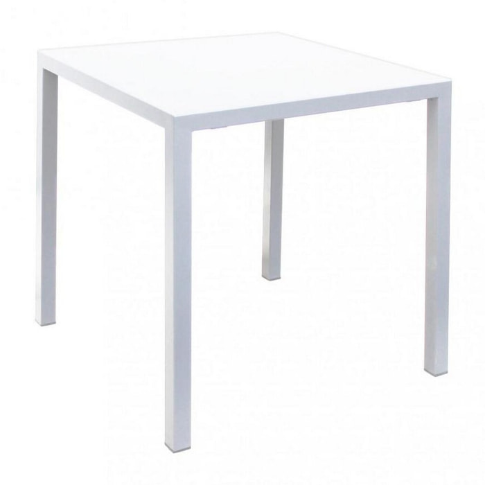 Tavolo MARSIGLIA in metallo bianco 70x70 cm, impilabile