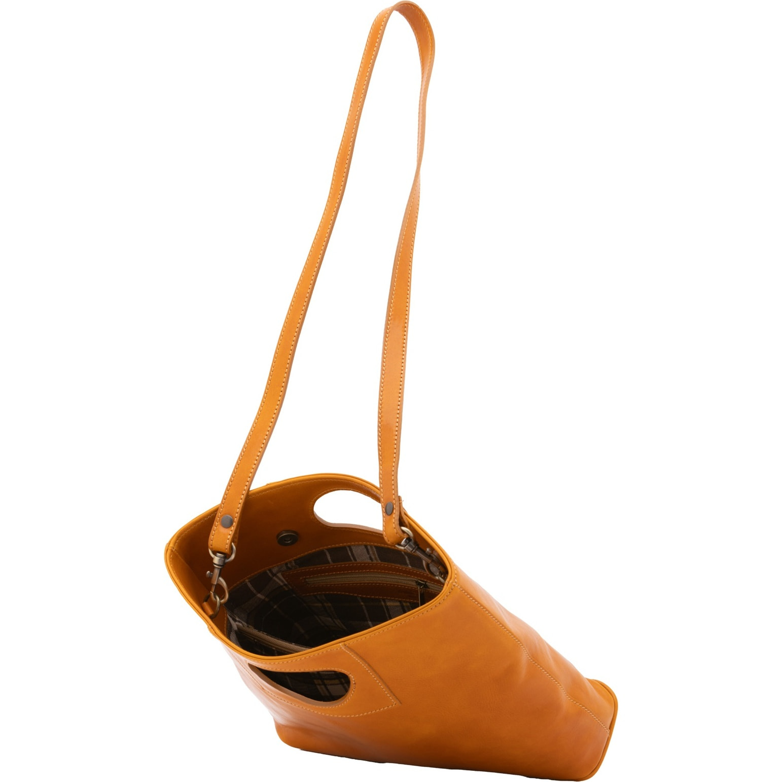 Borsa a tracolla da donna - Modello False - Vera pelle - 28.0 x 33.0 x 10.0 cm