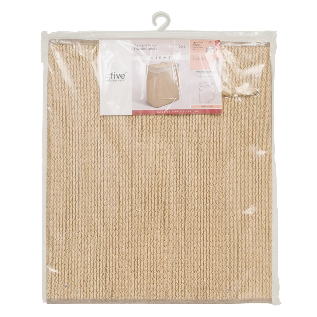 Panier à linge Stemy 100L marron