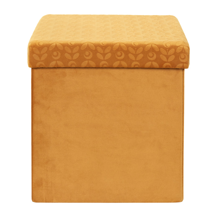 Coffre Pouf Pliable Retro Moutarde