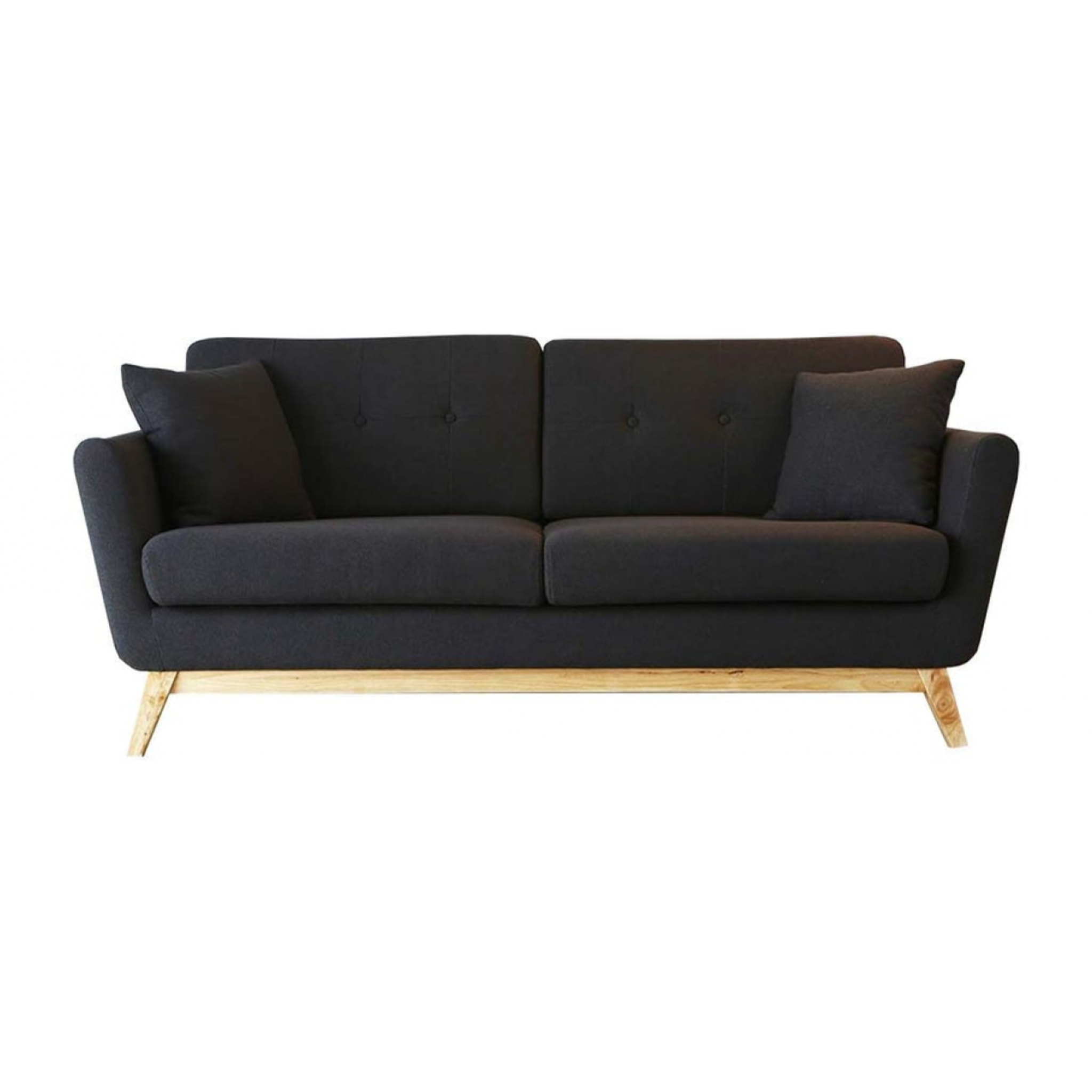 Canapé 3 places en tissu gris anthracite OSLO