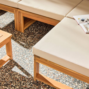 Salon de jardin modulable bois d'acacia 4 places TULA