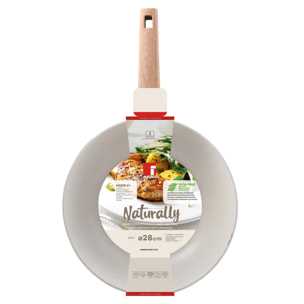 Wok de Ø28cm en aluminio forjado en color Blanco