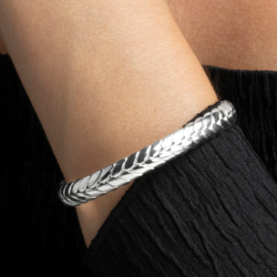 Pulsera acabada en rodio