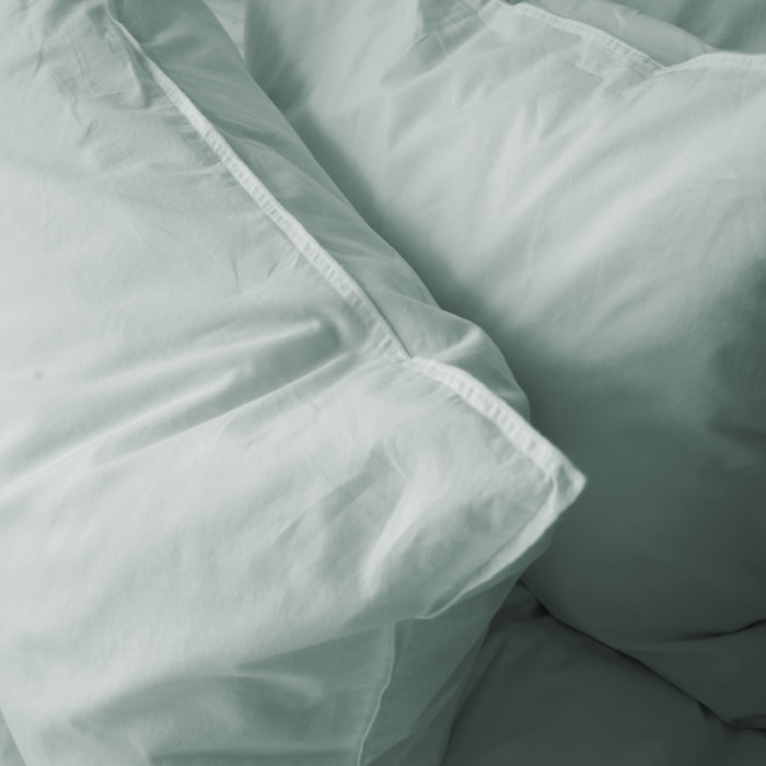 Housse de couette en percale de coton lavé, DOUCEUR LAVÉE