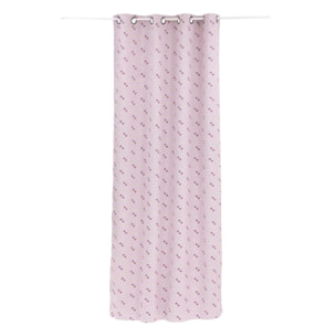 Rideau occultant enfant Billie 140x260cm rose motif coeurs