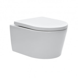 Pack WC Bati-support Geberit + Cuvette Swiss Aqua Technologies + abattant SoftClose + plaque (GebSatrimless-C)