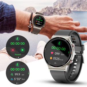 Smartwatch G08 con ECG di grado medico. Misuratore di ossigeno nel sangue, apnea notturna. 10 modalità sportive.