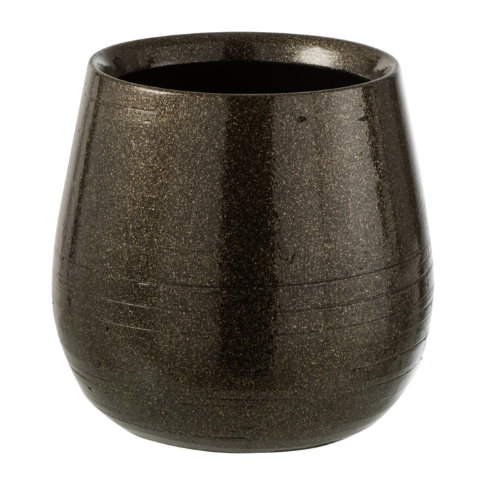 J-Line cache-pot Brillant - céramique - vert/or - medium  - Ø 20 cm