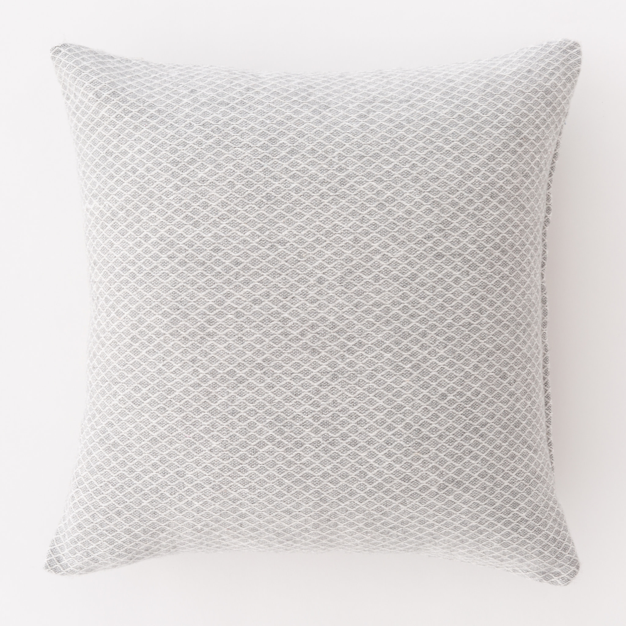 Housse de coussin en coton tissé gris 50x50 cm