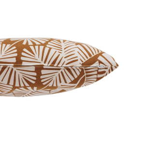 Coussin déco d'extérieur "Fylie" palmier & camel 40x40cm en polyester