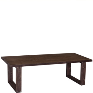 Mesa de centro de madera maciza en tono nogal de varias medidas