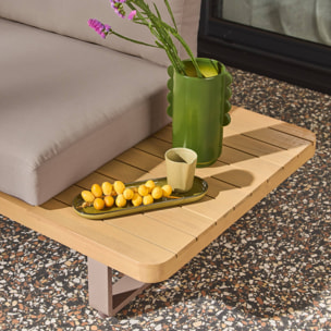 Banquette de jardin bois d'acacia et aluminium 2 places ACALIA LATIKA