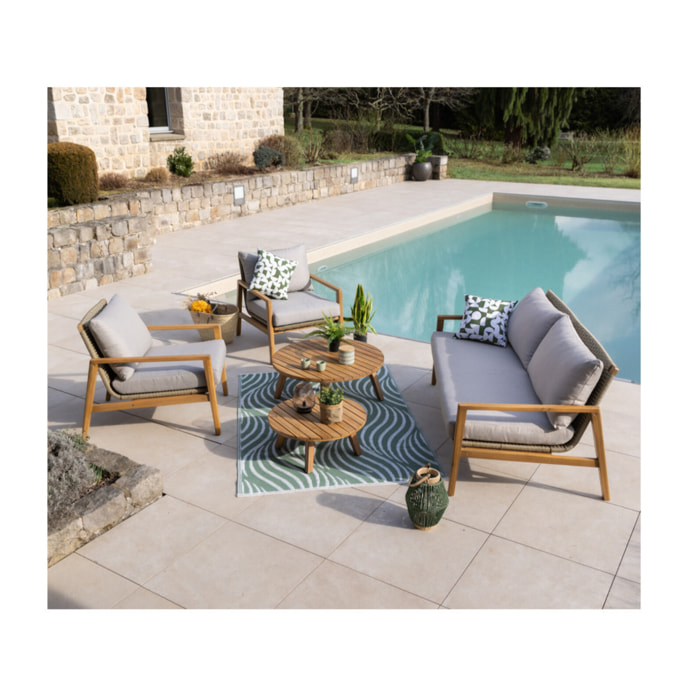 Salon de jardin en acacia - 4 places - ALSTRUP