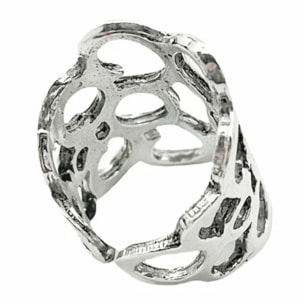 Anillo laberinto en 3.5 chapado plata