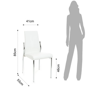 Tomasucci Lot de 4 CHAISES MARGO' WHITE Blanc