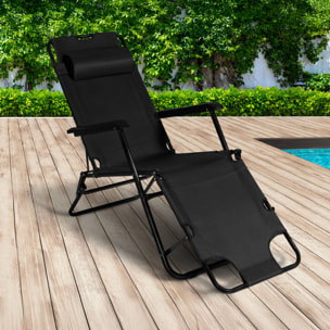 Fauteuils de jardin Relax double position - lot de 2
