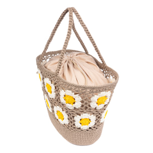 Belbo Bolso de hombro Mujer. Fabricaco en algodón tejido artesanal a mano.