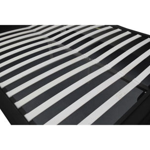 Structure de lit avec coffre 160 x 200 cm noir SALAMANQUE