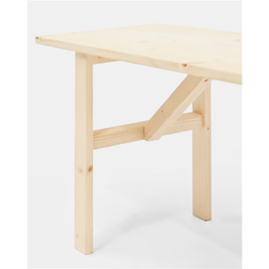 Banc en bois massif ton naturel 120x45cm Hauteur: 45 Longueur: 120 Largeur: 35