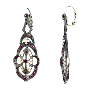 Pendiente cristal Sw plata 925 10µ cuajado mini