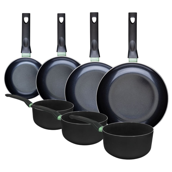 Ensemble de 4 poêles et 3 casseroles Fackelmann Brandao