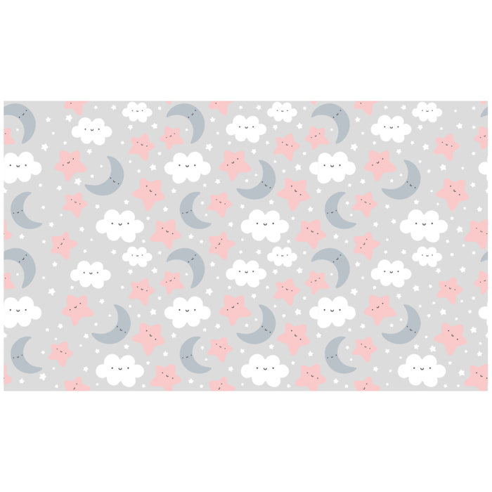 Rouleau revêtement adhésif vinyle au mètre - Sticker lavable Cuisine Meuble Armoire Porte - NUAGES ET CIEL ÉTOILÉ