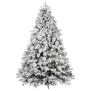 Luna - Albero di Natale con neve e pigne in PE PVC PP ø205x300H cm, 4910 Punte