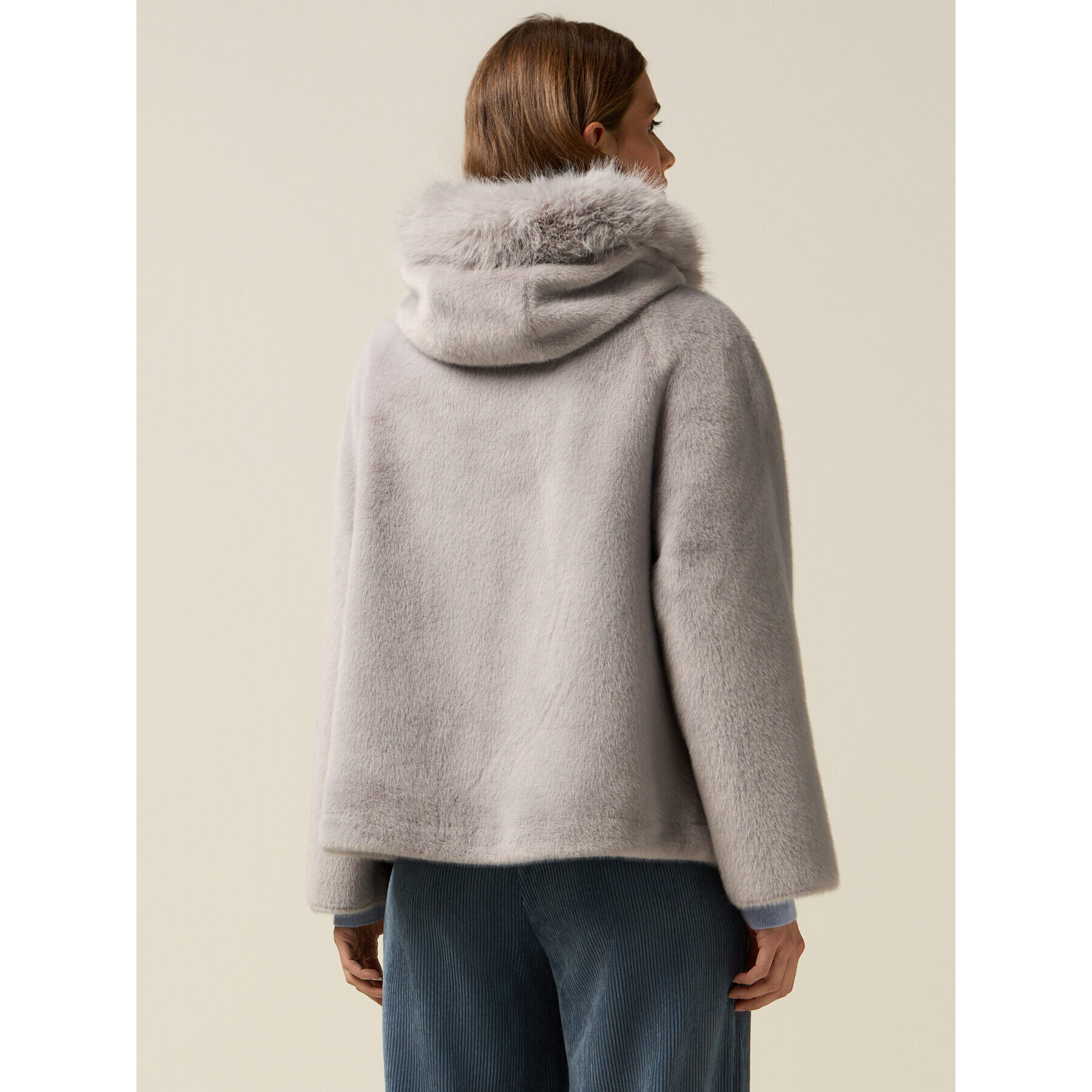 Oltre - Parka corto con cappuccio - Grigio