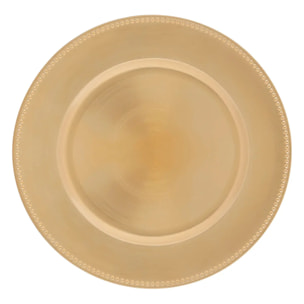 Assiette de présentation billes dorée