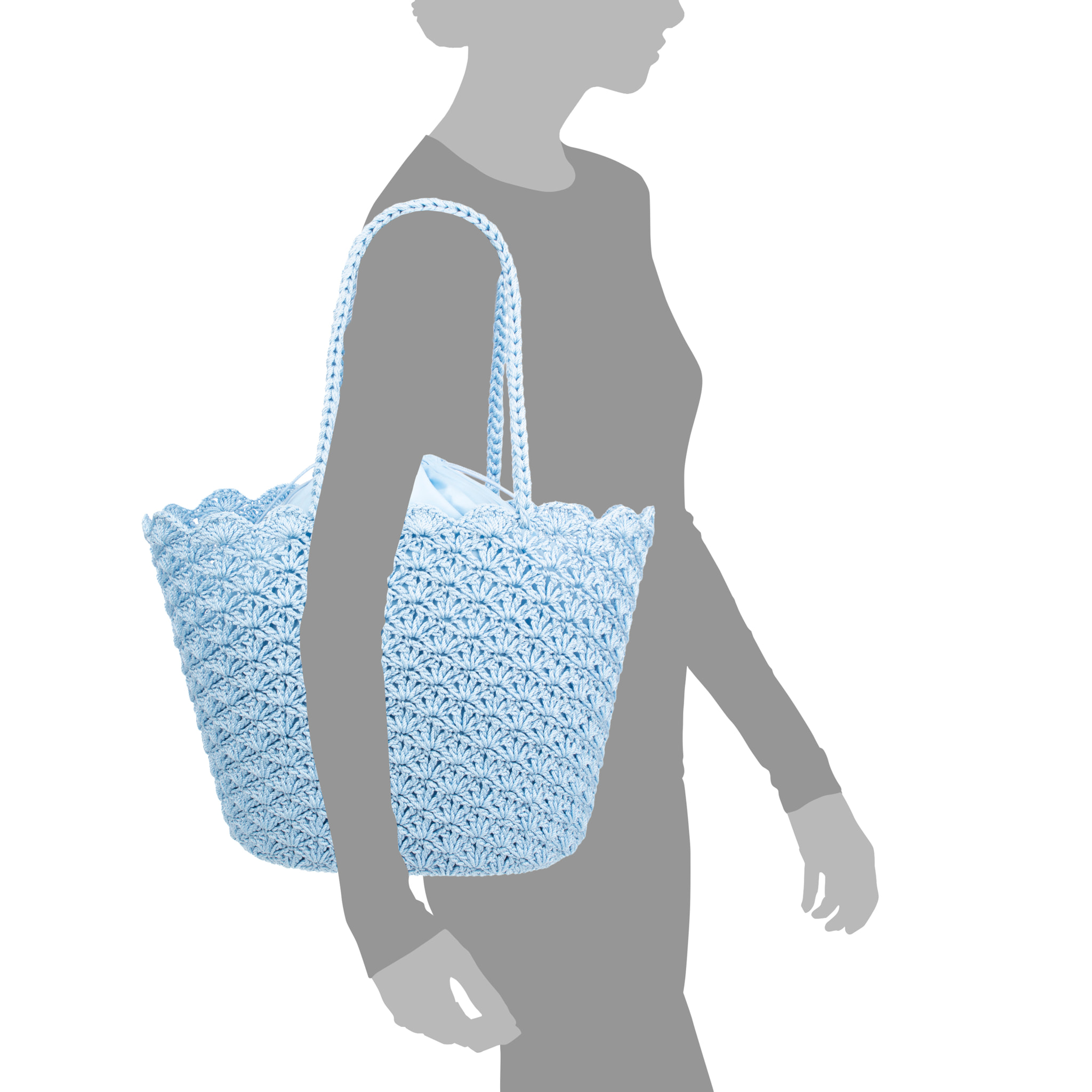 Basentello Bolso de hombro Mujer. Fabricaco en algodón tejido artesanal a mano.