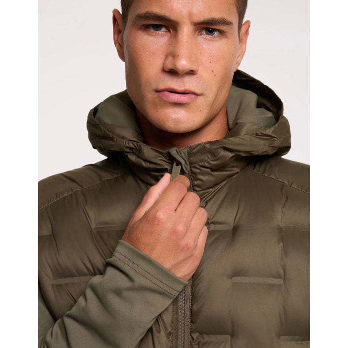 Chaqueta Acolchada con Capucha Caqui - Morris