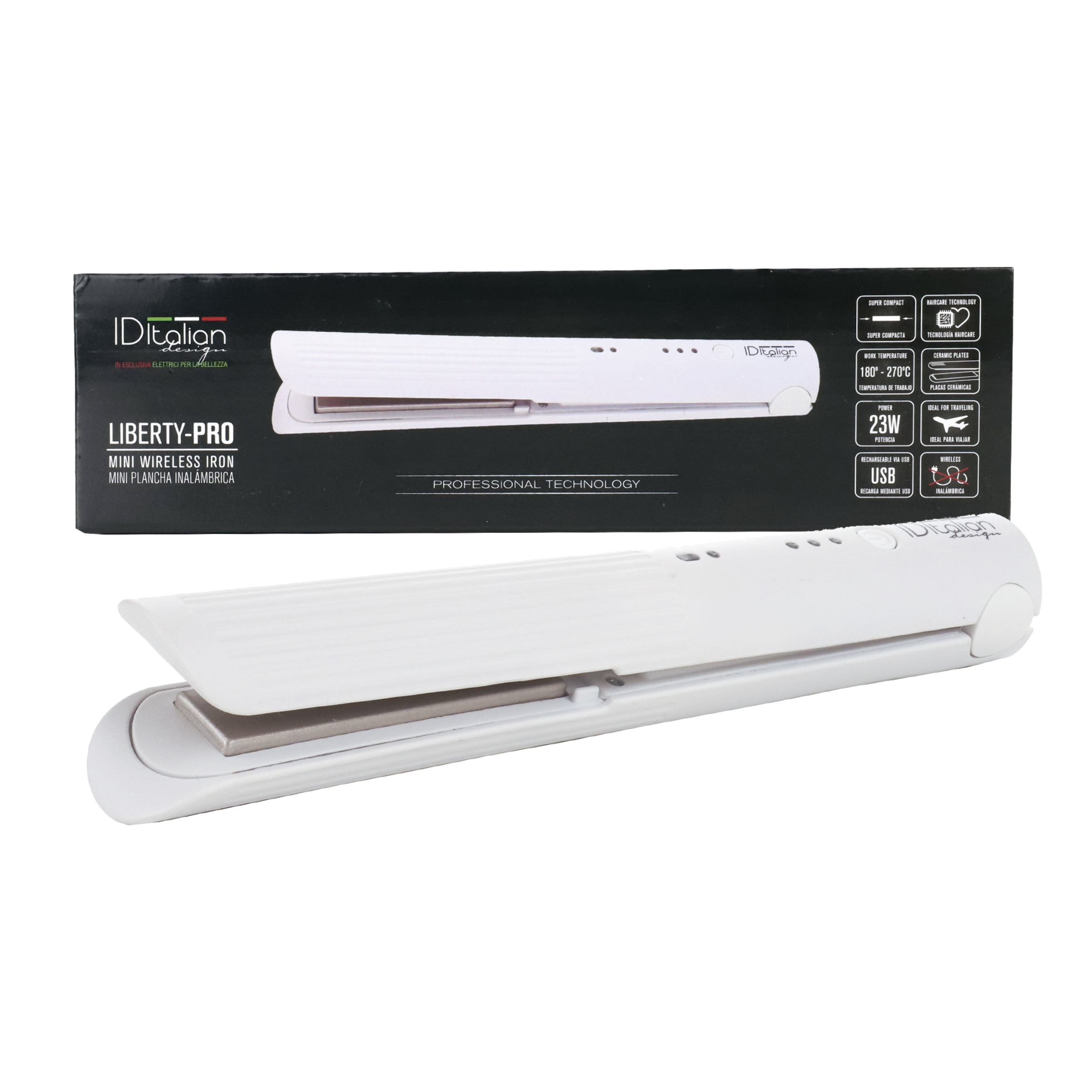 MINI PLANCHA INALÃMBRICA RECARGABLE LIBERTY PRO