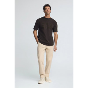 Camiseta Tarak color chocolate oscuro con logo Polo Club