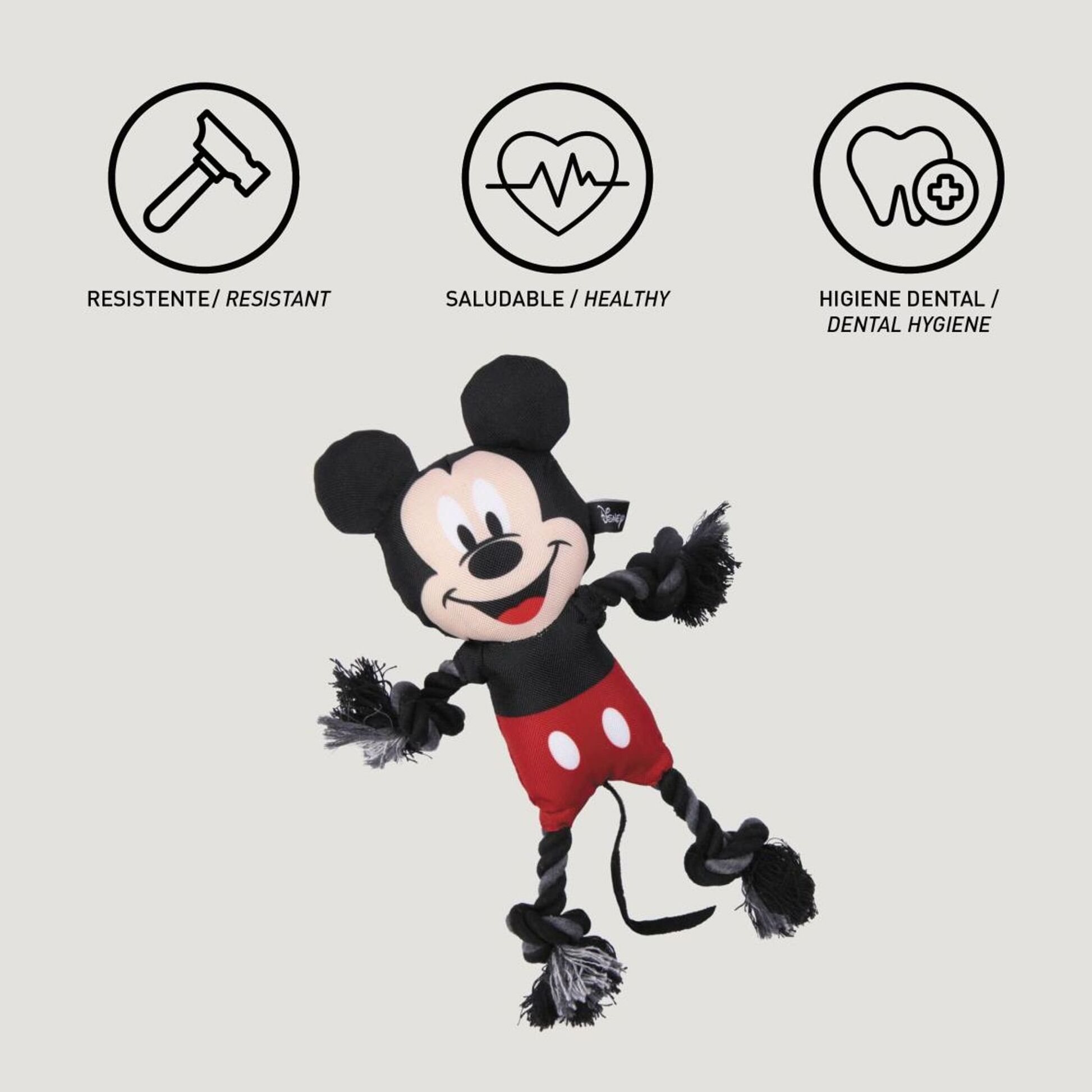 Cuerda Dental Para Perro Mickey Black