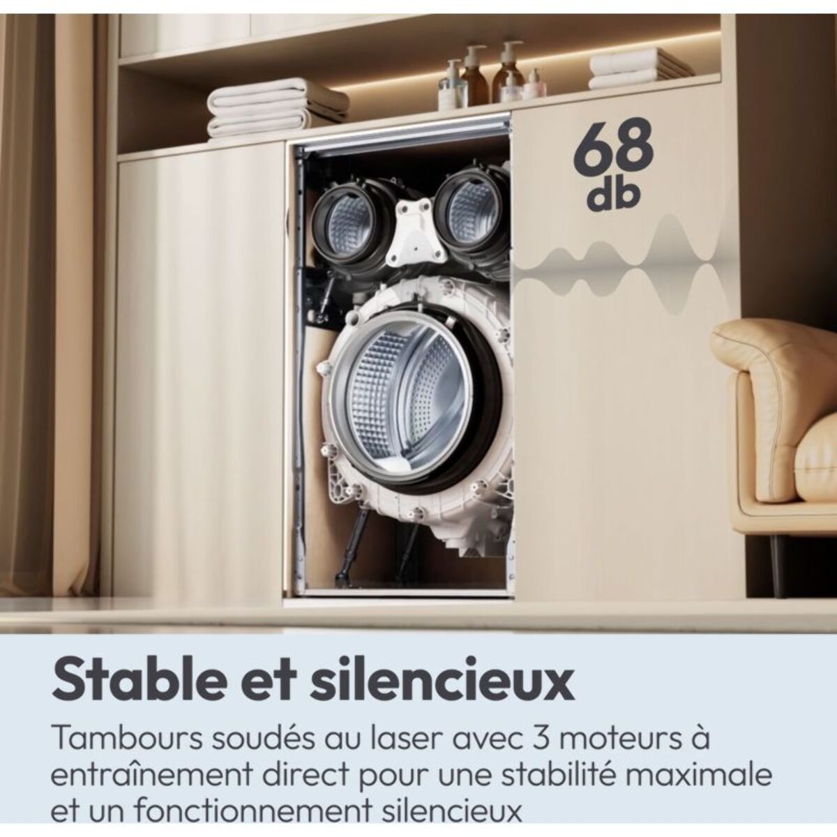 Lave linge hublot CANDY MQD 410CBL9-47 Multiwash 3 tambours