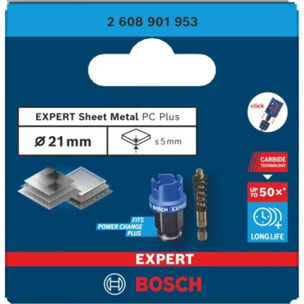 Scie trépan EXPERT Sheet Metal PC Plus Ø21mm - BOSCH - 2608901953