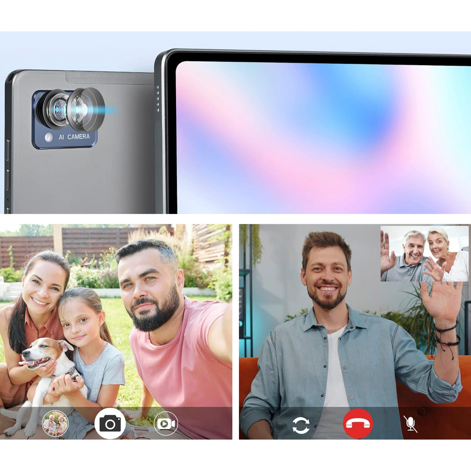 DAM Tablet 4G WiFi. SO Android 13. Pantalla 10,3'' resolución 2K. UNISOC T616, Octa-core ARM-Cortex 6GB RAM + 128GB. Doble cámara 5 + 13mpx. 24,3x0,82x16,2 Cm. Color: Negro